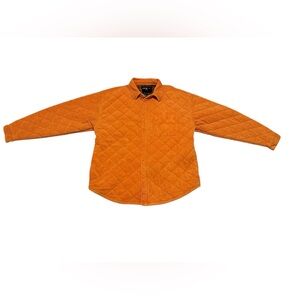 Teddy Fresh Orange Quilted Corduroy Jacket Size Medium